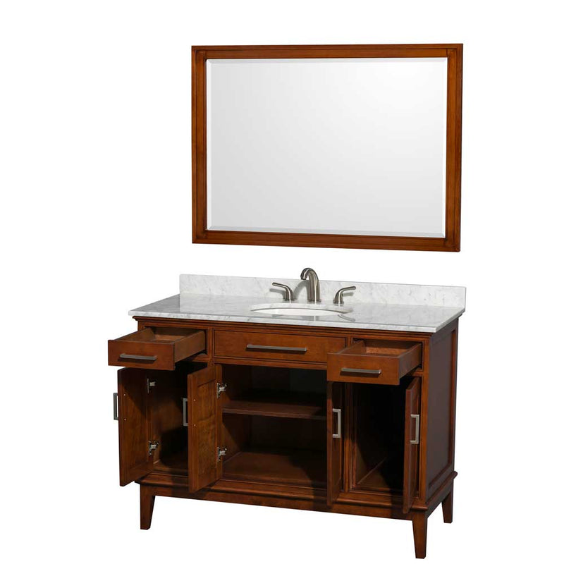Hatton 48 Inch Single Bathroom Vanity in Light Chestnut - 26