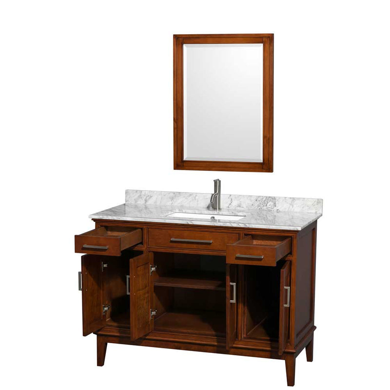 Hatton 48 Inch Single Bathroom Vanity in Light Chestnut - 32