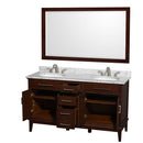Hatton 60 Inch Double Bathroom Vanity in Dark Chestnut - 26
