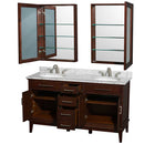 Hatton 60 Inch Double Bathroom Vanity in Dark Chestnut - 28