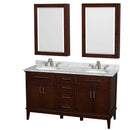 Hatton 60 Inch Double Bathroom Vanity in Dark Chestnut - 27
