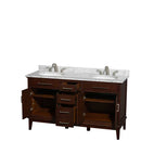 Hatton 60 Inch Double Bathroom Vanity in Dark Chestnut - 22