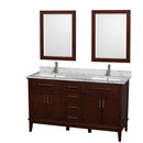 Hatton 60 Inch Double Bathroom Vanity in Dark Chestnut - 33