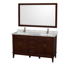 Hatton 60 Inch Double Bathroom Vanity in Dark Chestnut - 35