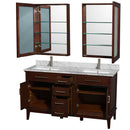 Hatton 60 Inch Double Bathroom Vanity in Dark Chestnut - 32
