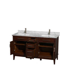 Hatton 60 Inch Double Bathroom Vanity in Dark Chestnut - 30