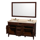 Hatton 60 Inch Double Bathroom Vanity in Dark Chestnut - 10