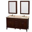 Hatton 60 Inch Double Bathroom Vanity in Dark Chestnut - 11