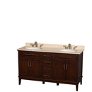 Hatton 60 Inch Double Bathroom Vanity in Dark Chestnut - 5