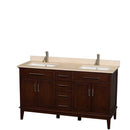 Hatton 60 Inch Double Bathroom Vanity in Dark Chestnut - 13