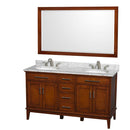 Hatton 60 Inch Double Bathroom Vanity in Light Chestnut - 25