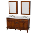Hatton 60 Inch Double Bathroom Vanity in Light Chestnut - 27