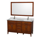 Hatton 60 Inch Double Bathroom Vanity in Light Chestnut - 35
