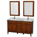 Hatton 60 Inch Double Bathroom Vanity in Light Chestnut - 31