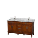 Hatton 60 Inch Double Bathroom Vanity in Light Chestnut - 29