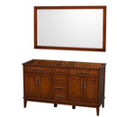 Hatton 60 Inch Double Bathroom Vanity in Light Chestnut - 4