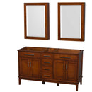 Hatton 60 Inch Double Bathroom Vanity in Light Chestnut - 2