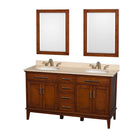 Hatton 60 Inch Double Bathroom Vanity in Light Chestnut - 7