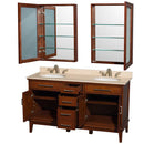 Hatton 60 Inch Double Bathroom Vanity in Light Chestnut - 12