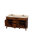 Hatton 60 Inch Double Bathroom Vanity in Light Chestnut - 6