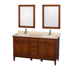 Hatton 60 Inch Double Bathroom Vanity in Light Chestnut - 17