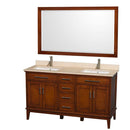 Hatton 60 Inch Double Bathroom Vanity in Light Chestnut - 19