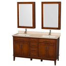 Hatton 60 Inch Double Bathroom Vanity in Light Chestnut - 15