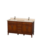 Hatton 60 Inch Double Bathroom Vanity in Light Chestnut - 13
