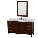 Hatton 60 Inch Single Bathroom Vanity in Dark Chestnut - 19