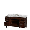 Hatton 60 Inch Single Bathroom Vanity in Dark Chestnut - 14