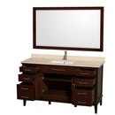 Hatton 60 Inch Single Bathroom Vanity in Dark Chestnut - 10