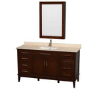 Hatton 60 Inch Single Bathroom Vanity in Dark Chestnut - 11