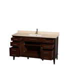 Hatton 60 Inch Single Bathroom Vanity in Dark Chestnut - 6