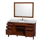 Hatton 60 Inch Single Bathroom Vanity in Light Chestnut - 16