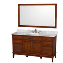 Hatton 60 Inch Single Bathroom Vanity in Light Chestnut - 17