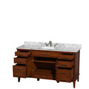 Hatton 60 Inch Single Bathroom Vanity in Light Chestnut - 14