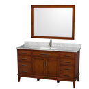 Hatton 60 Inch Single Bathroom Vanity in Light Chestnut - 23