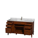 Hatton 60 Inch Single Bathroom Vanity in Light Chestnut - 22