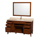Hatton 60 Inch Single Bathroom Vanity in Light Chestnut - 8