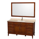 Hatton 60 Inch Single Bathroom Vanity in Light Chestnut - 9
