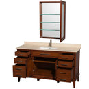 Hatton 60 Inch Single Bathroom Vanity in Light Chestnut - 12