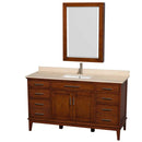 Hatton 60 Inch Single Bathroom Vanity in Light Chestnut - 11