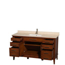 Hatton 60 Inch Single Bathroom Vanity in Light Chestnut - 6