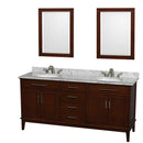 Hatton 72 Inch Double Bathroom Vanity in Dark Chestnut - 23