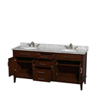Hatton 72 Inch Double Bathroom Vanity in Dark Chestnut - 22