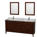 Hatton 72 Inch Double Bathroom Vanity in Dark Chestnut - 31