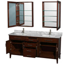 Hatton 72 Inch Double Bathroom Vanity in Dark Chestnut - 36