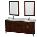 Hatton 72 Inch Double Bathroom Vanity in Dark Chestnut - 35