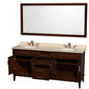 Hatton 72 Inch Double Bathroom Vanity in Dark Chestnut - 10
