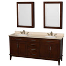 Hatton 72 Inch Double Bathroom Vanity in Dark Chestnut - 11